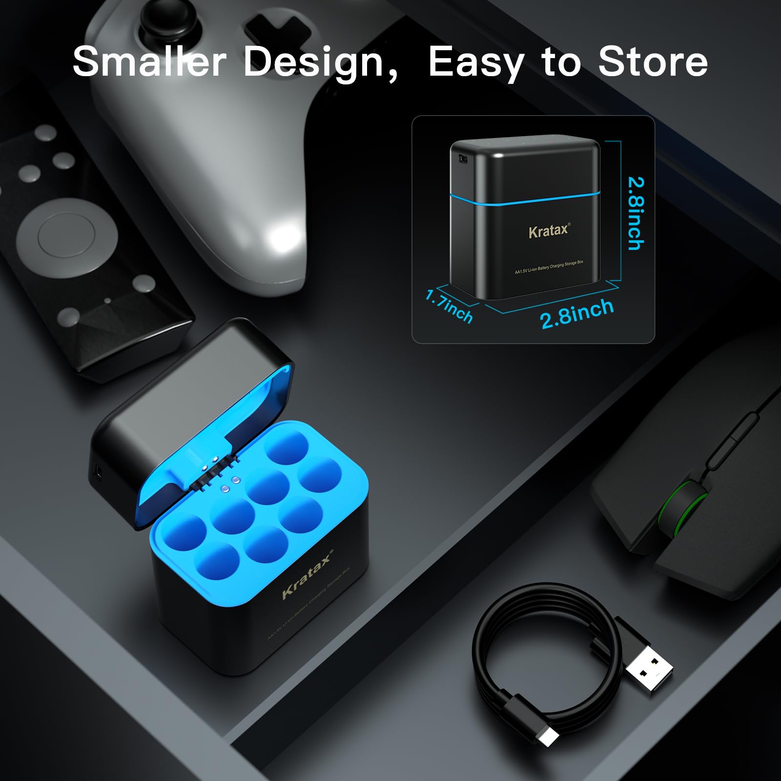 Amazon | Kratax 3-in-1バッテリー充電器 単3形および単4形充電式